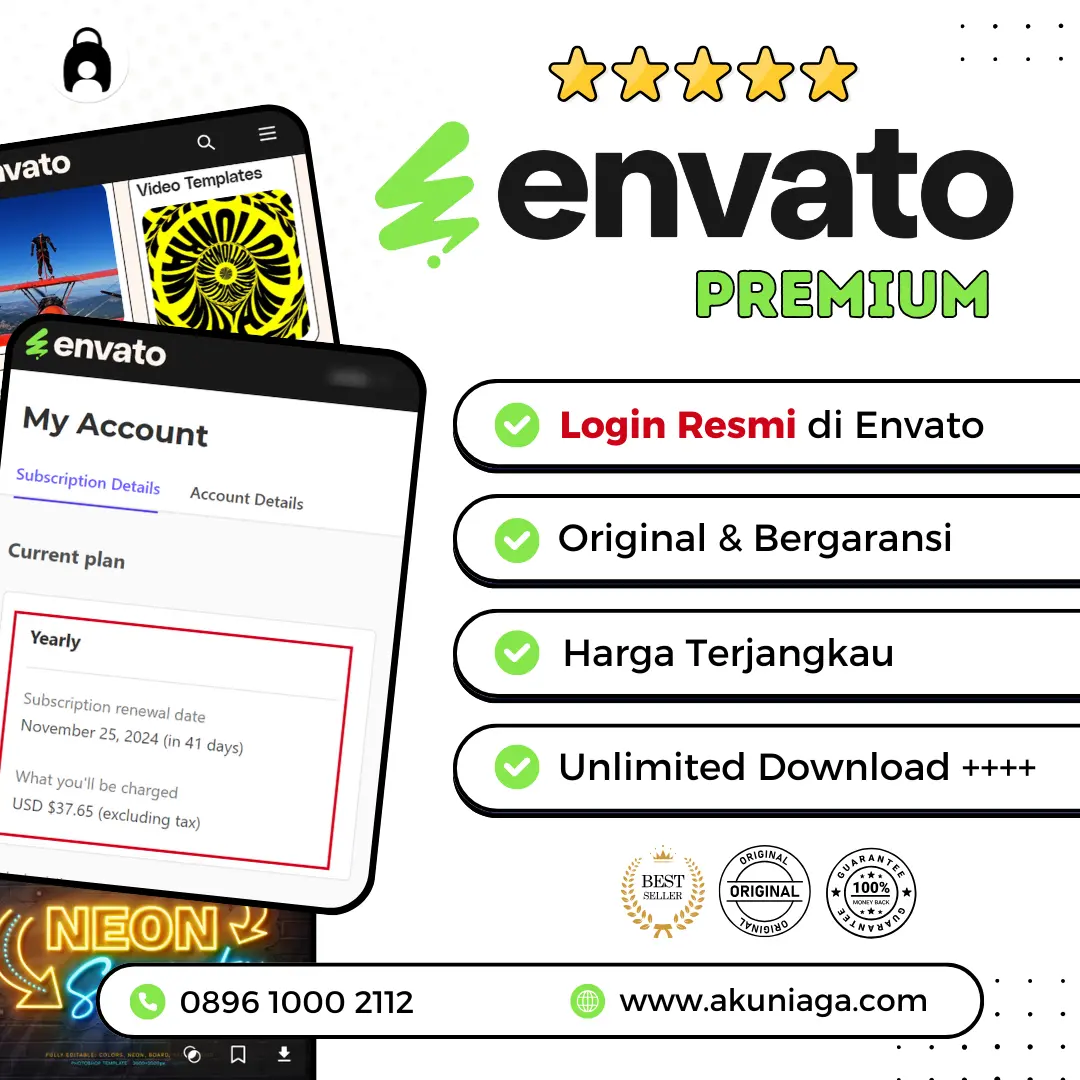 Envato Elements 6 Bulan Share